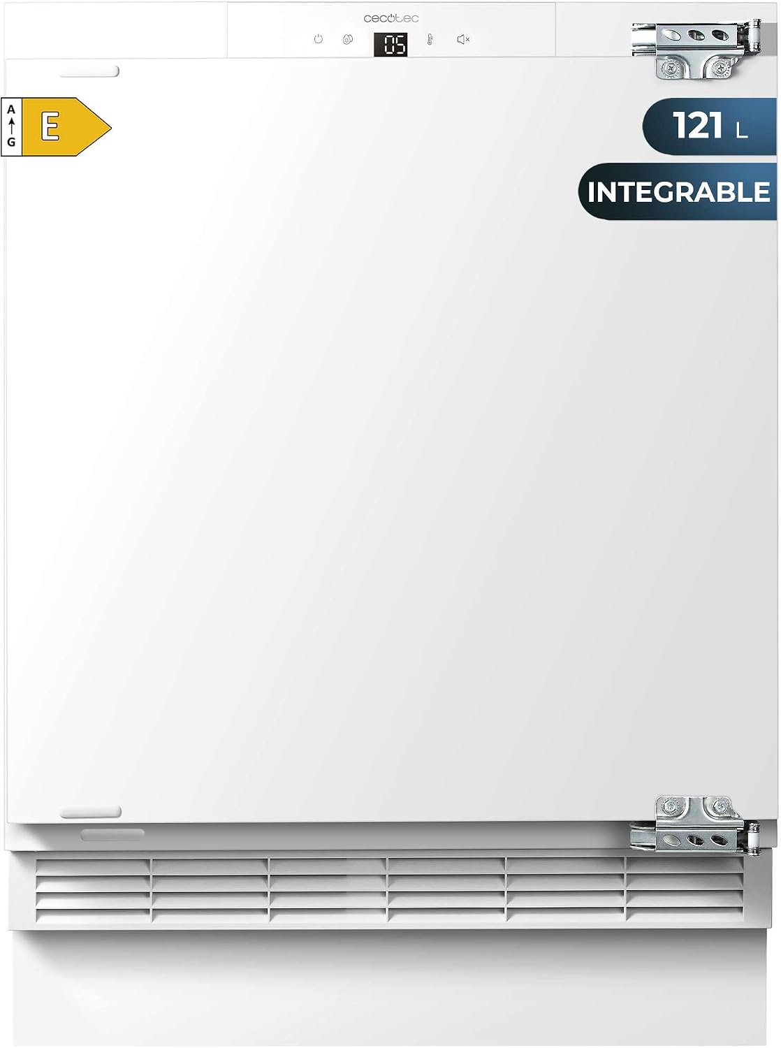 Mini frigorífico Cecotec, Mini Nevera Integrable de 121 L Bolero CoolMarket TT BI 121 White E. Altura 81, 8 cm y 59, 5 cm de Ancho, Cajón Congelador