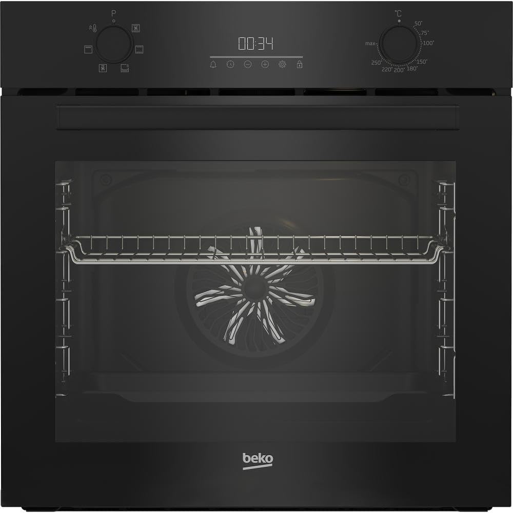 Beko B300 Horno empotrable, Serie BBIE17300B - Horno empotrable con 6 funciones, 72 L de capacidad, pantalla multifunción con botones de sensor