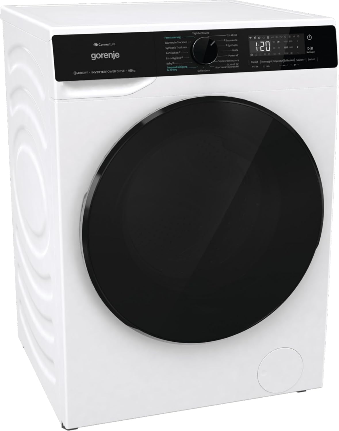 Gorenje WD2PA854ADW Lavadora, DE Lavadora Connect Life, 16 programas, 8 kg, 54 litros, 1400 U, min, AirDry, Inverter PowerDrive Motor, SterilTub