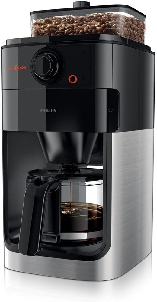 Cafeteras de goteo PHILIPS, Coffee Maker Espresso Machine Grinder HD7761 Black 1.2L Drip Coffee 220 V
