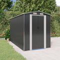 EDNRSOG Cobertizos de almacenamiento, Caseta para herramientas de jardín, 192 x 357 x 223 cm, acero galvanizado, puerta corredera, cobertizo para
