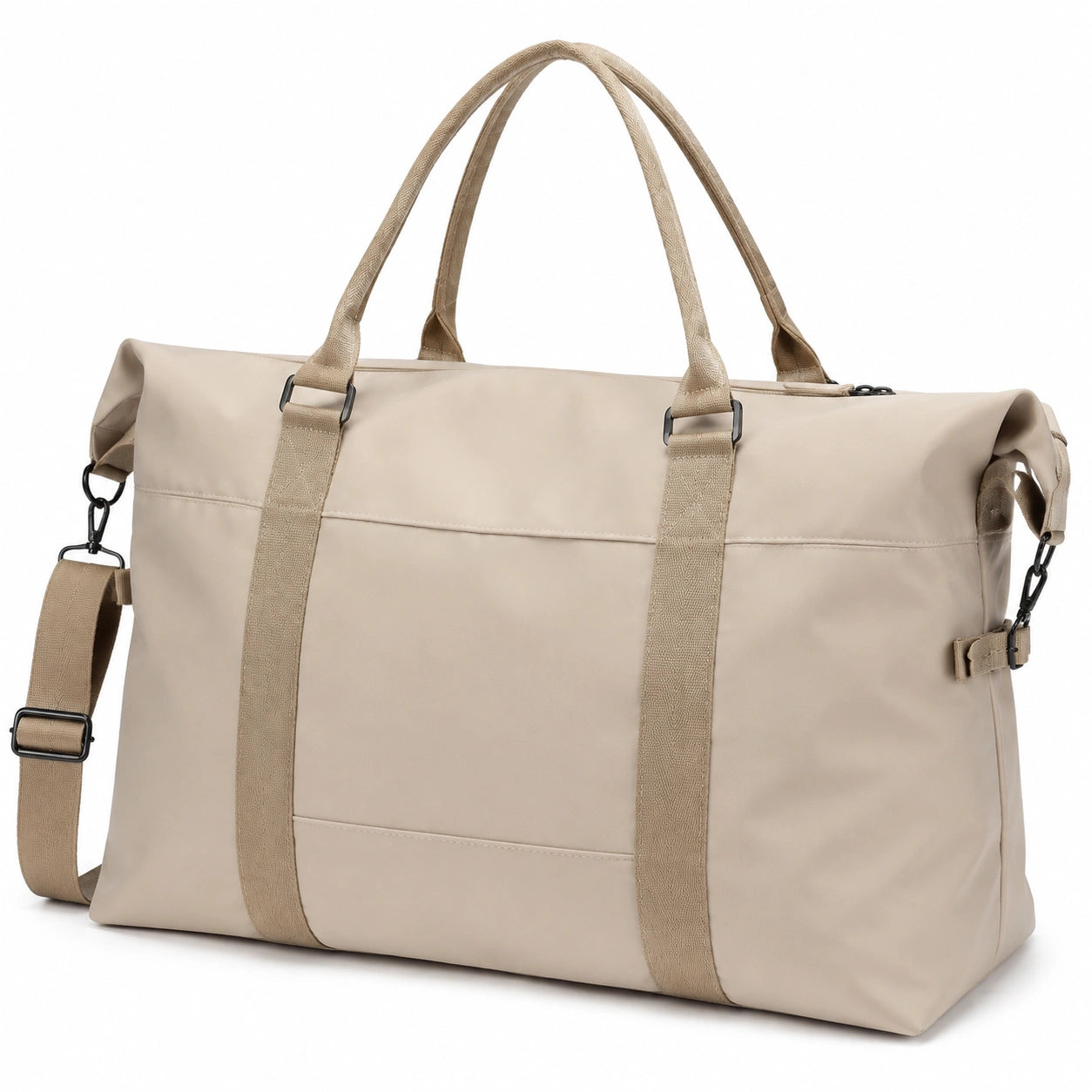 Bolsa de viaje 50 cm de tejido sintético beige con correa ajustable