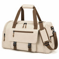 Bolsa de viaje 50 cm de piel sintética beige con correa ajustable