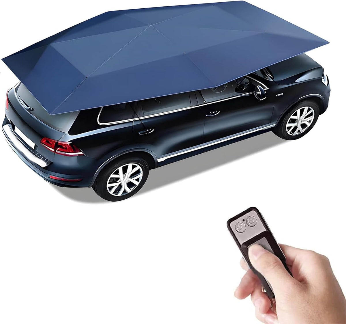 RoyceBee Fundas para coche, Carpa Universal AutomáTica para Coche, Cochera MóVil, Carpa Paraguas Totalmente AutomáTica, Refugio RetráCtil PortáTil