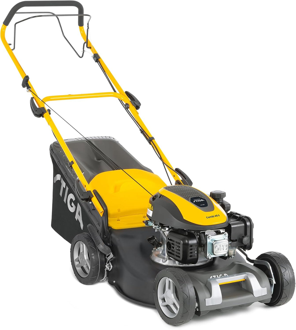 STIGA Cortacéspedes rotativo, Combi 48 S a - Cortacésped de Gasolina, 139 cm3, 46 cm - 60 l colector, autopropulsado, Mulching - césped hasta 1200 m²