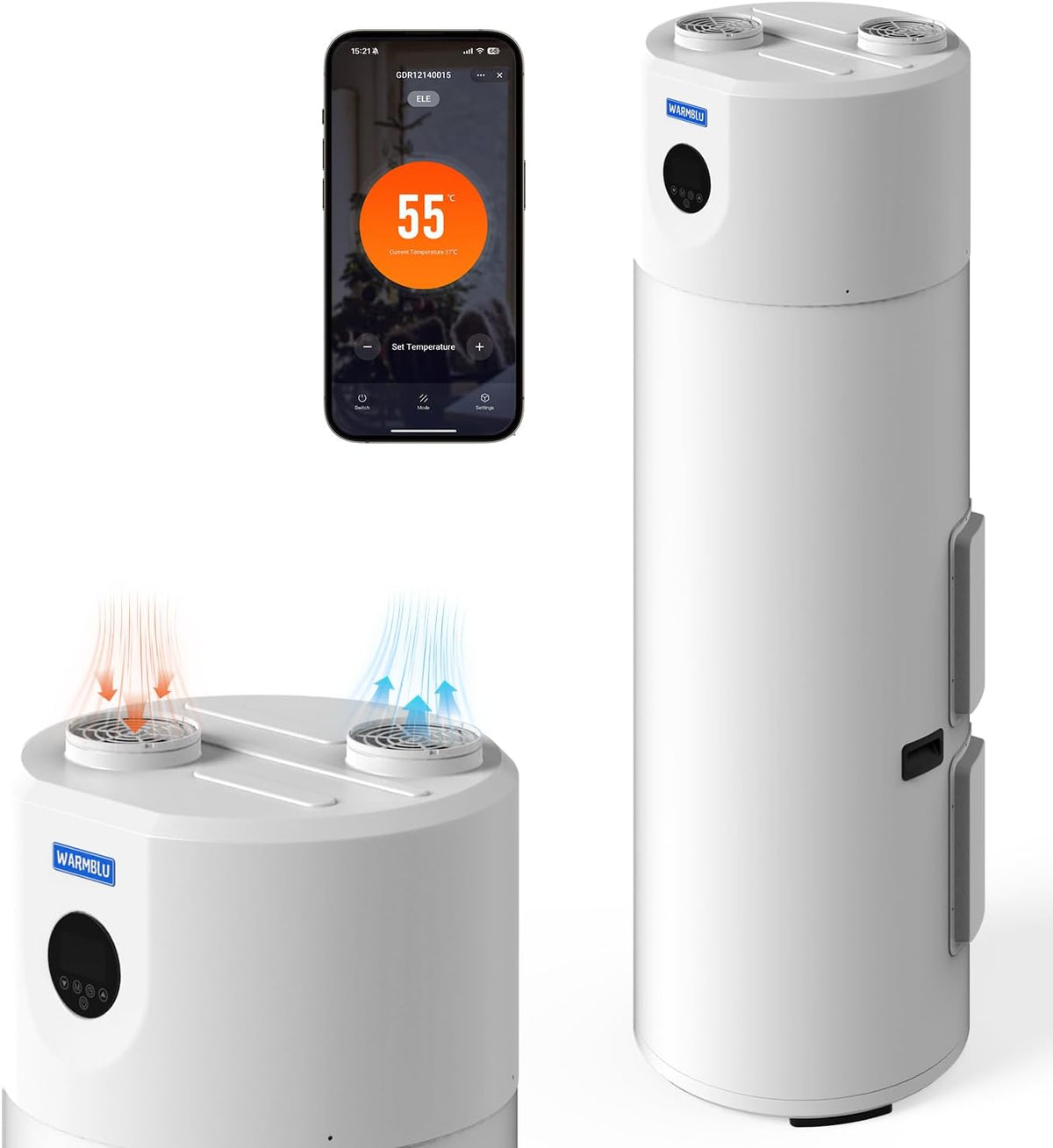 WARMBLU F200 Calentadores eléctrico, Calentador de Agua Eléctrico Vertical 200 l