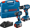 Combinado 18V System Combo Kit: atornillador de impacto GDR 18V-200 + taladro con percusión GSB 18V-45 (incl. bat. 2.0Ah, bat. 4.0Ah, cargador GAL