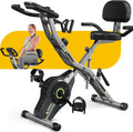 Goimu Bicicletas estáticas y de spinning, Bicicleta estática, bicicleta estática plegable 5 en 1 para personas mayores, resistencia magnética