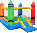 Castillos y colchonetas hinchabl Castillo hinchable con tobogán para niños, gran zona de salto, trampolín inflable interior y exterior con bolsa de