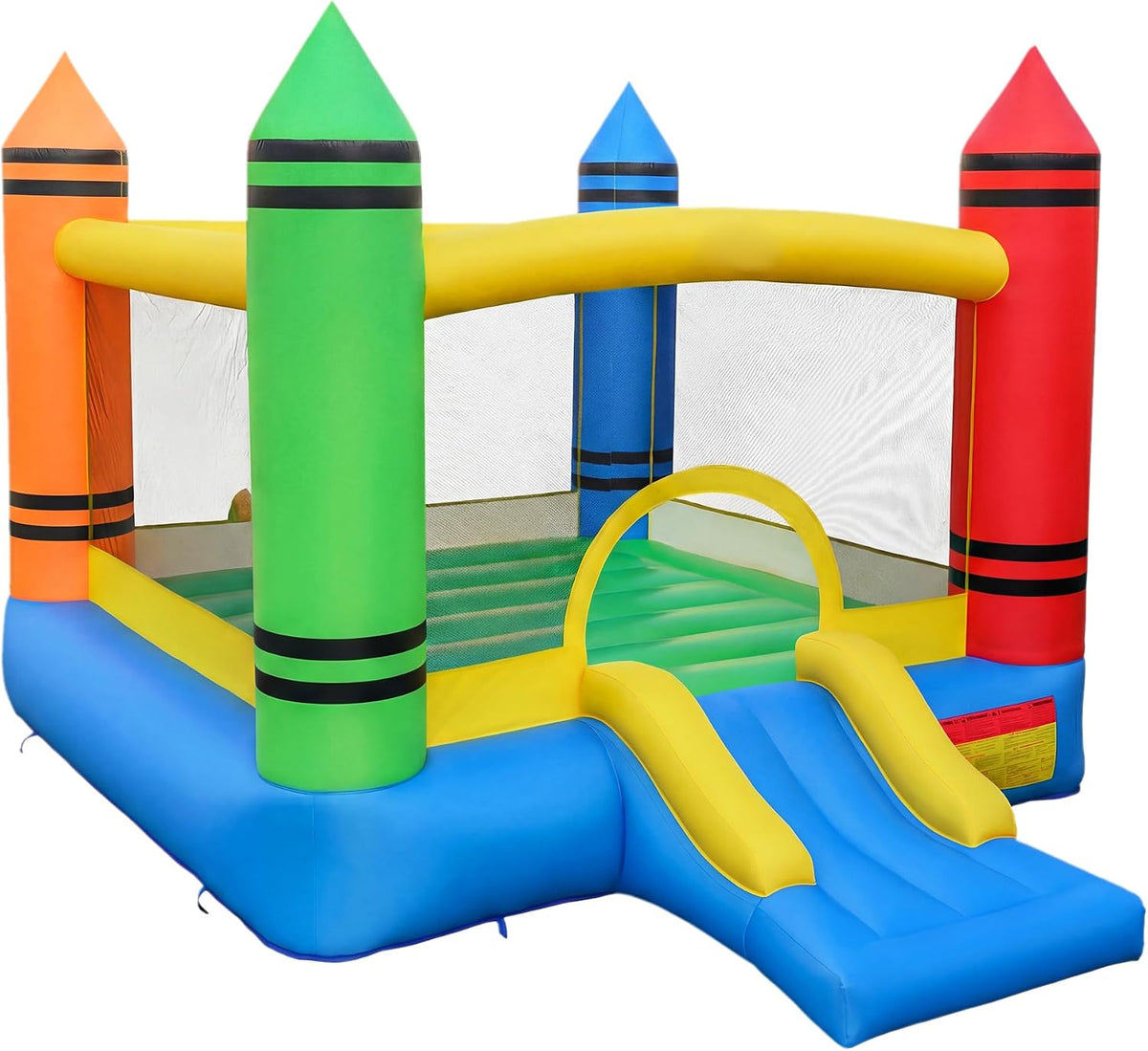 Castillos y colchonetas hinchabl Castillo hinchable con tobogán para niños, gran zona de salto, trampolín inflable interior y exterior con bolsa de