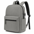 Mochila 30 x 15 x 40 cm de tejido sintético gris con compartimentos para uso diario