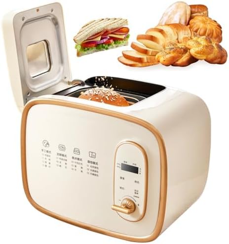 Panificadora Generic, Máquina para hacer pan con amasado y fermentación automática de masa, reserva de 15 horas, 1 hora de mantenimiento