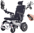 Juodkeo Sillas de ruedas eléctrica, Silla de ruedas eléctrica inteligente reclinable - para adultes con a distancia, ligera plegable con descanso para