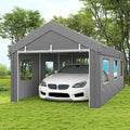 Outsunny Carpas y cenador, Carpa Garaje Portátil 6x3 m Garaje Exterior para Coche Gris Claro