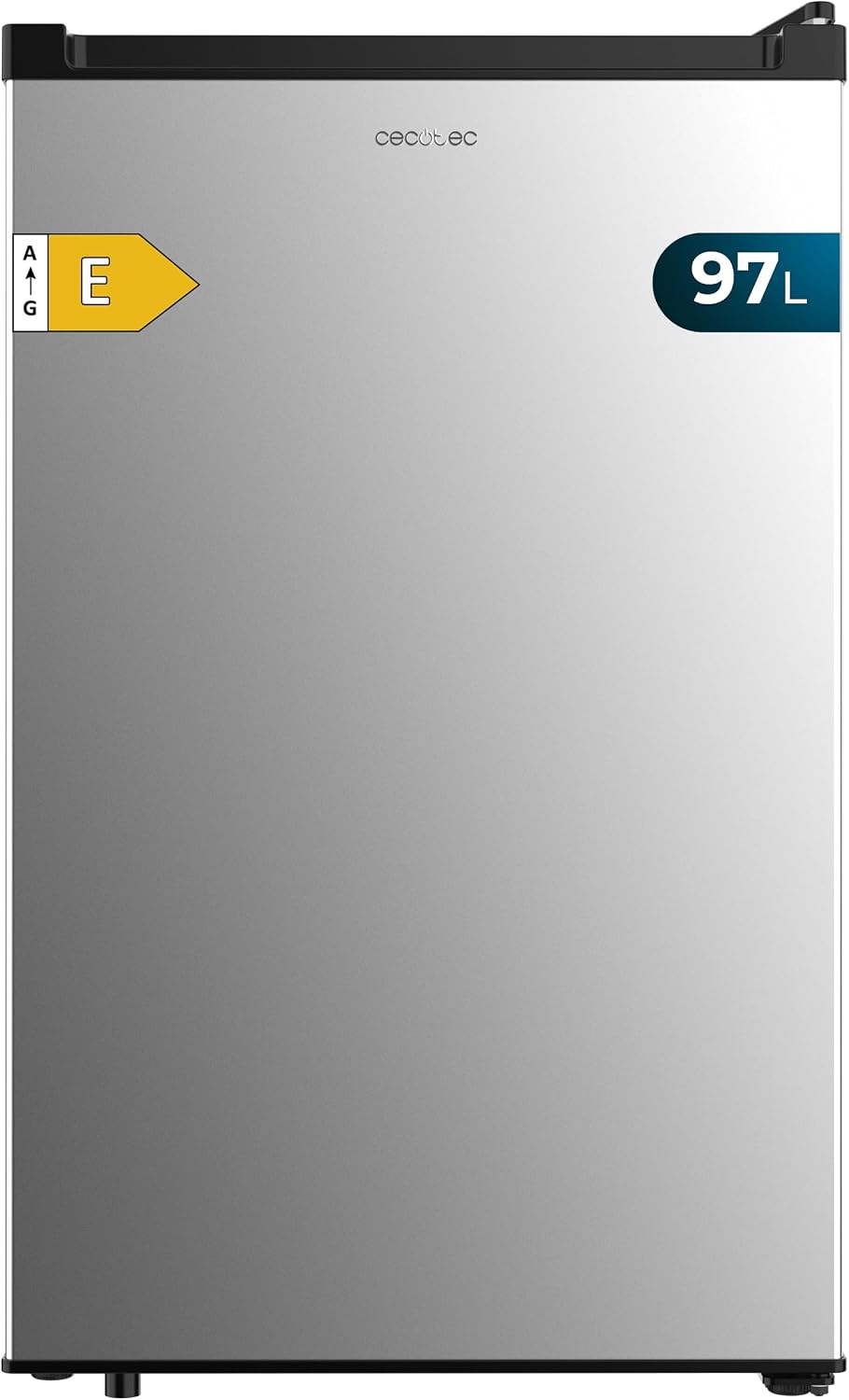 Cecotec Congelador vertical, Sobremesa 97 L Bolero CoolMarket TF 97 Inox, Clase Energética E, Diseño compacto, Puerta reversible, 3 Cajones, Medidas