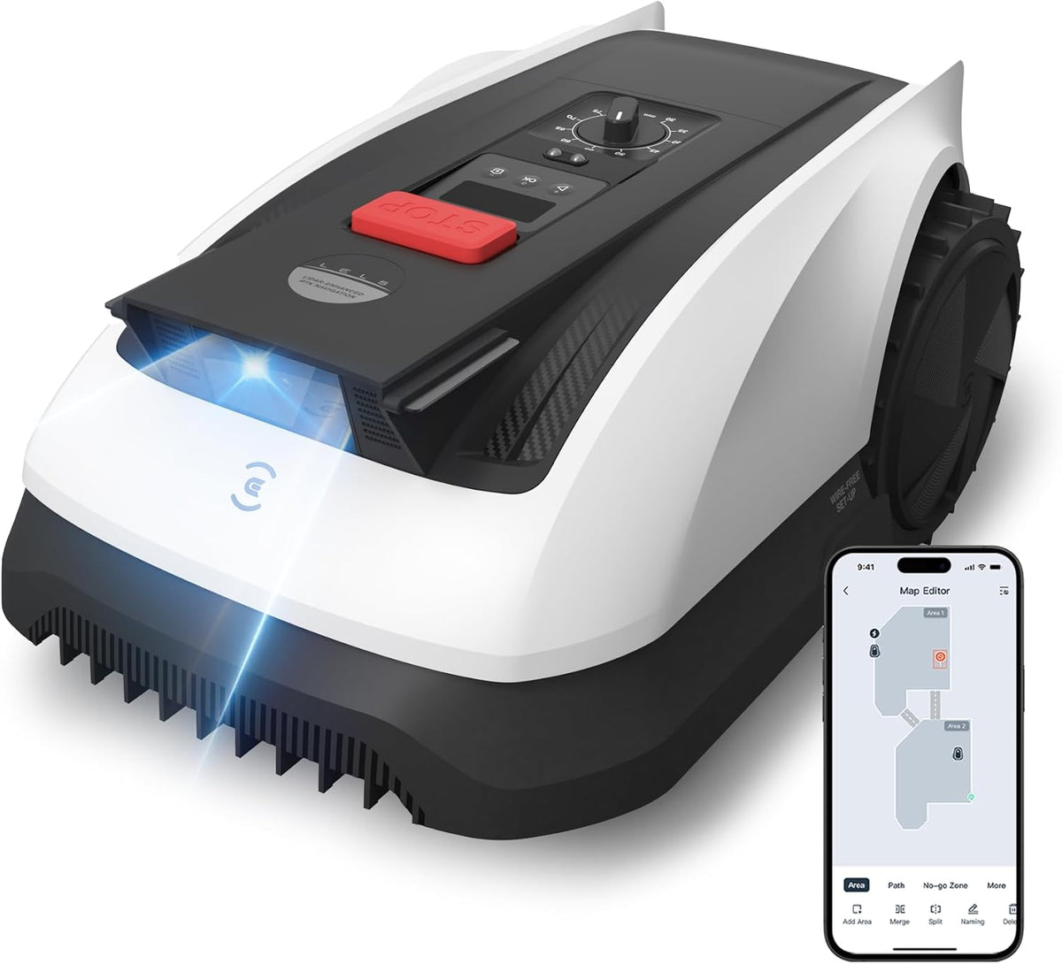 ECOVACS Robots cortacésped, Goat O800 RTK Robot Cortacésped sin Cable Perimetral 800 m²