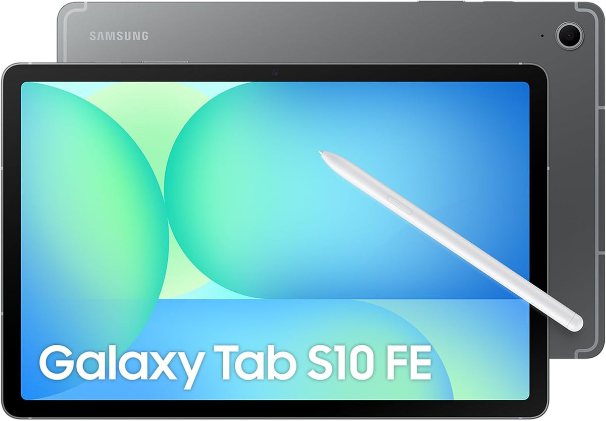Samsung Tablet, Galaxy Tab S10 FE 128GB, Tablet Android + S Pen, Galaxy AI, 8GB RAM, Pantalla de 10, 9', Batería de Larga Duración, Gris, Garantía del