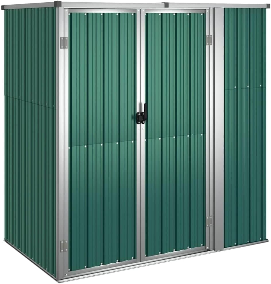 Cobertizos de almacenamiento de Generic, Cobertizo 161x89x161 cm de acero galvanizado en verde