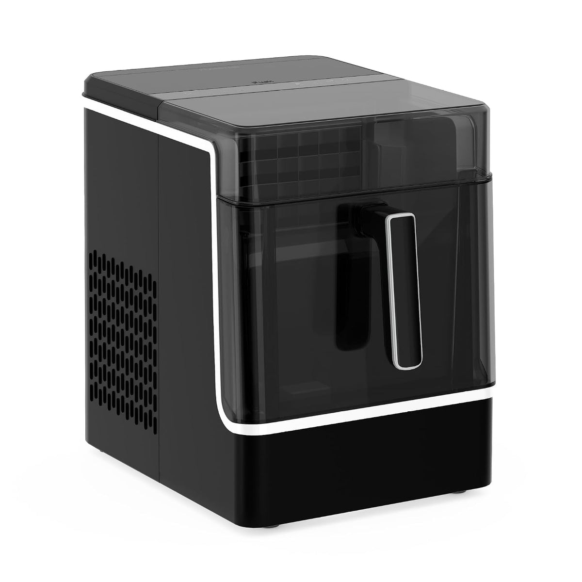Máquinas para hacer hielo Máquina de Hacer Hielo, Acero Inoxidable, 23kg/24h, 32 Cubitos/17min, Limpieza Automática, Panel de Control, 2kg Depósito