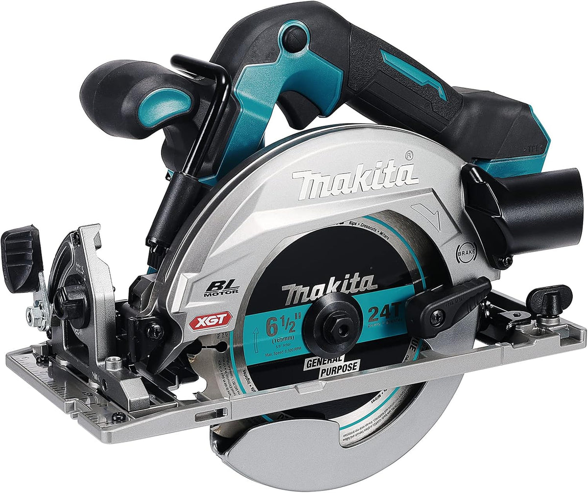 HS012GZ01 de Makita, sierras circular, 40V Max XGT Sierra circular sin escobillas de 165 mm suministrada en una funda Makpac, baterías y cargador no