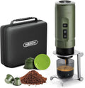 HIBREW Cafeteras individual, H4C Explorer - Cafetera espresso eléctrica portátil, recargable por USB-C para cápsulas de café y café molido, compacta