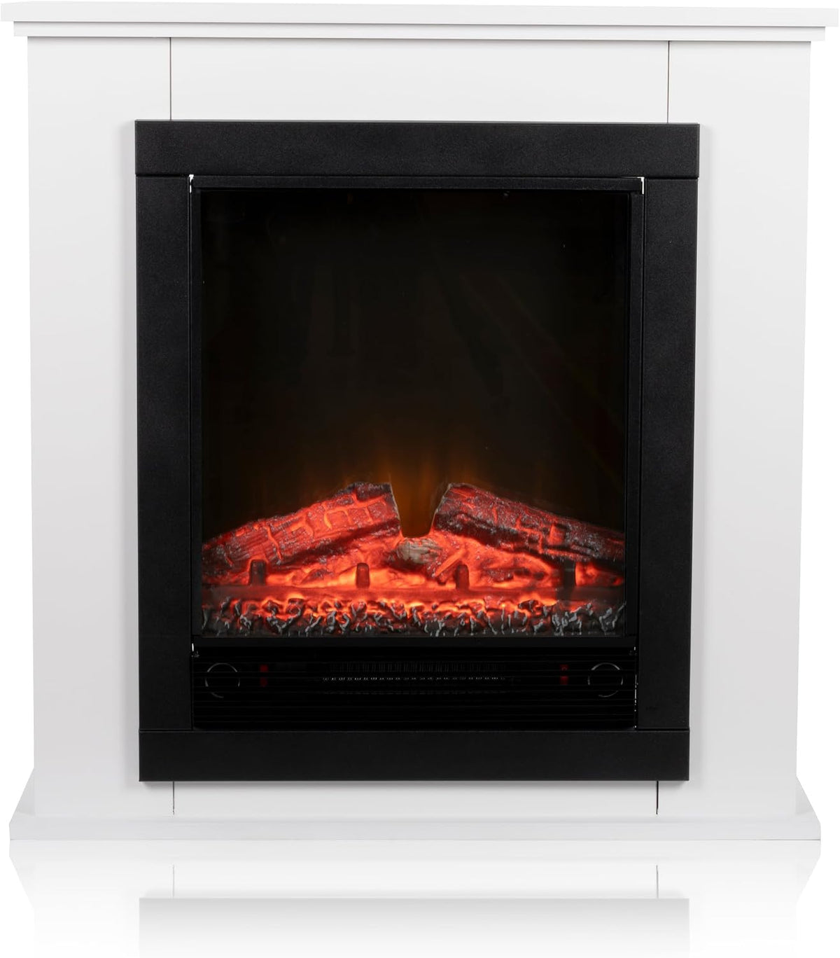 Chimenea eléctrica Geneva Chimenea Eléctrica - Chimenea Decorativa con Calefacción, Panel de Control y Temporizador - Estufa Eléctrica Independiente