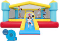 VEVOR Castillos y colchonetas hinchabl, Castillo Hinchable con Soplador 448 x 420 x 207 cm, Parque Infantil Inflable con Tobogán, Aro de Baloncesto