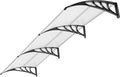 Toldo VIVOHOME, Marquesina Exterior 100 x 300 cm para Puertas y Ventanas, Toldo de Policarbonato Transparente con Soportes, Tejadillo de Protección