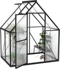 Invernadero YRHome, de aluminio de alta calidad, 125 x 180 x 195 cm, 2, 25 m², con base reforzada, claraboya, puerta, resistente a la intemperie y a