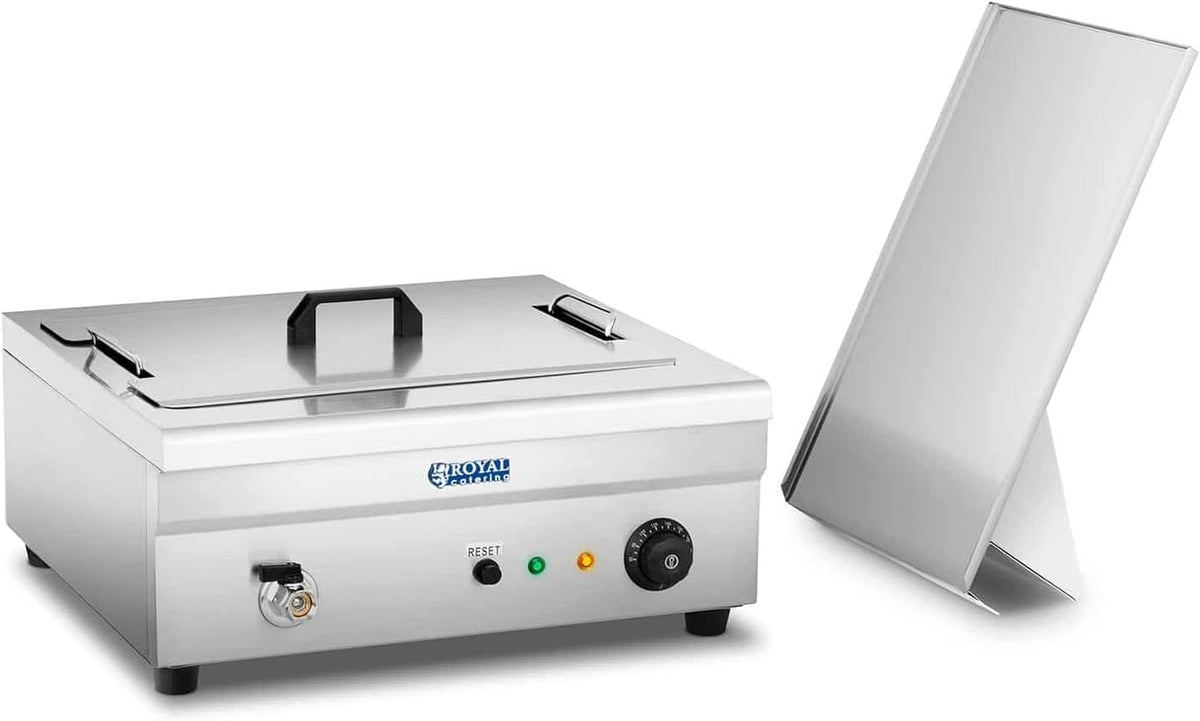 Freidora De Pasteles Eléctrica Para Hostelería RCBG-18STHB (Volumen De 18 Litros, 3.200 Watt, Zona fría, Grifo De Vaciado), Royal Catering