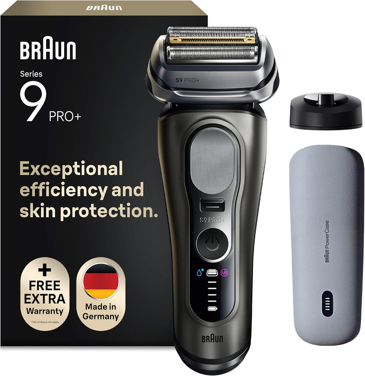 9625S de Braun, afeitadoras eléctricas de láminas para hombre, Series 9 Pro+ Afeitadora Eléctrica Hombre, Grafito