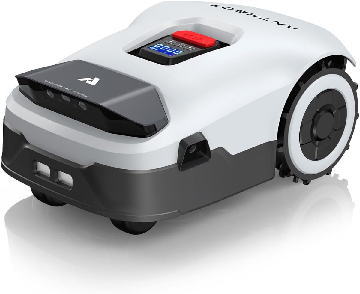 ANTHBOT Robots cortacésped, Genie Robot Cortacésped Sin Cable Perimetral MAX. 900m², Full Band RTK & 4 Ojos 3D Vision, Gestión de 20+ Zonas, Evitación