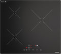 Placa de cocina de FIREGAS, Inducción 3 Zonas 7400W Integrable, Control Táctil, Función Booster, Temporizador, Seguridad Infantil, Conexión Eléctrica