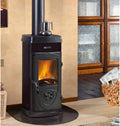 La Nordica Hornos chimenea, Nordica Estufa de leña, panorámica, negra