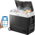 VEVOR Nevera portátil, para Coche 55 L, Refrigerador para Coche Temperatura Ajustable de -20 °C a 20 °C, con Control por Aplicación, Ruedas y Doble