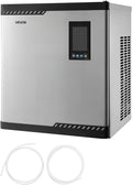 Máquinas para hacer hielo de VEVOR, Máquina para Fabricar Hielo 136 kg/día Máquina de Hielo de Acero Inoxidable 500 mm Autolimpiante Programada