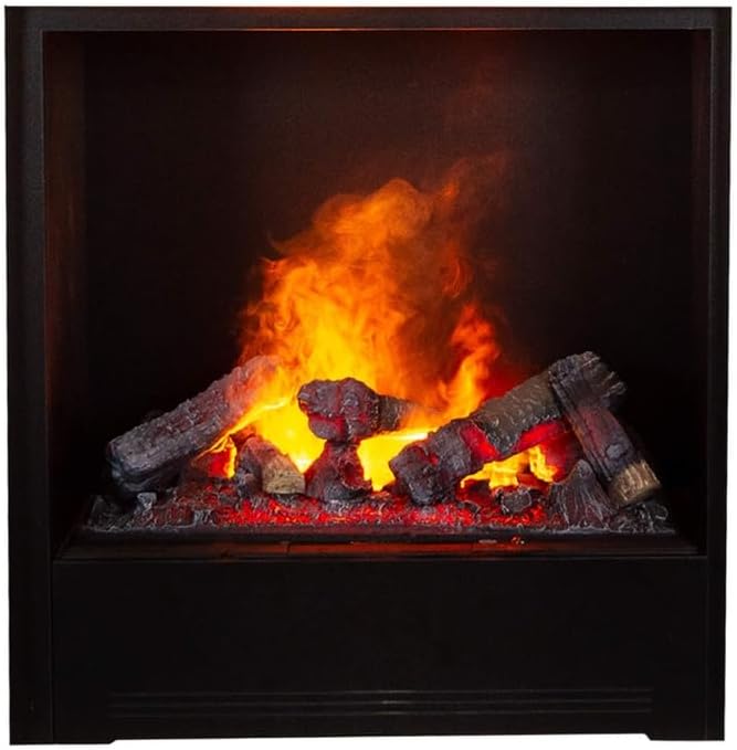 Xaralyn Chimenea eléctrica, Caja de montaje Cassette 600 Chimenea con vapor de agua - Altura de llama ajustable - Mando a distancia