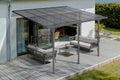 Cazeboo Cochera, Carport/Pérgola Adosada 12m² KLEO 4x3m Aluminio Gris