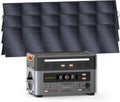 Voltark 3600PE Generador, OSCAL 3600W Generador Solar Portátil con Panel Solar 3x500W, PowerMax 7200W Pico Estación de Energía, 2016Wh Batería LiFePO4