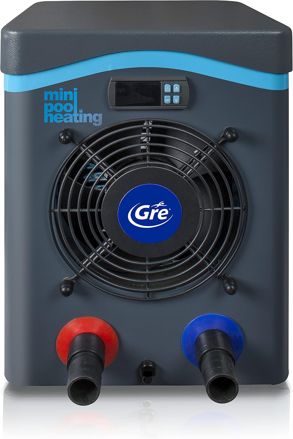 Gre Bombas de calor para piscina, Mini Bomba de Calor hasta 28°C sin bypass piscinas elevadas 20 m³