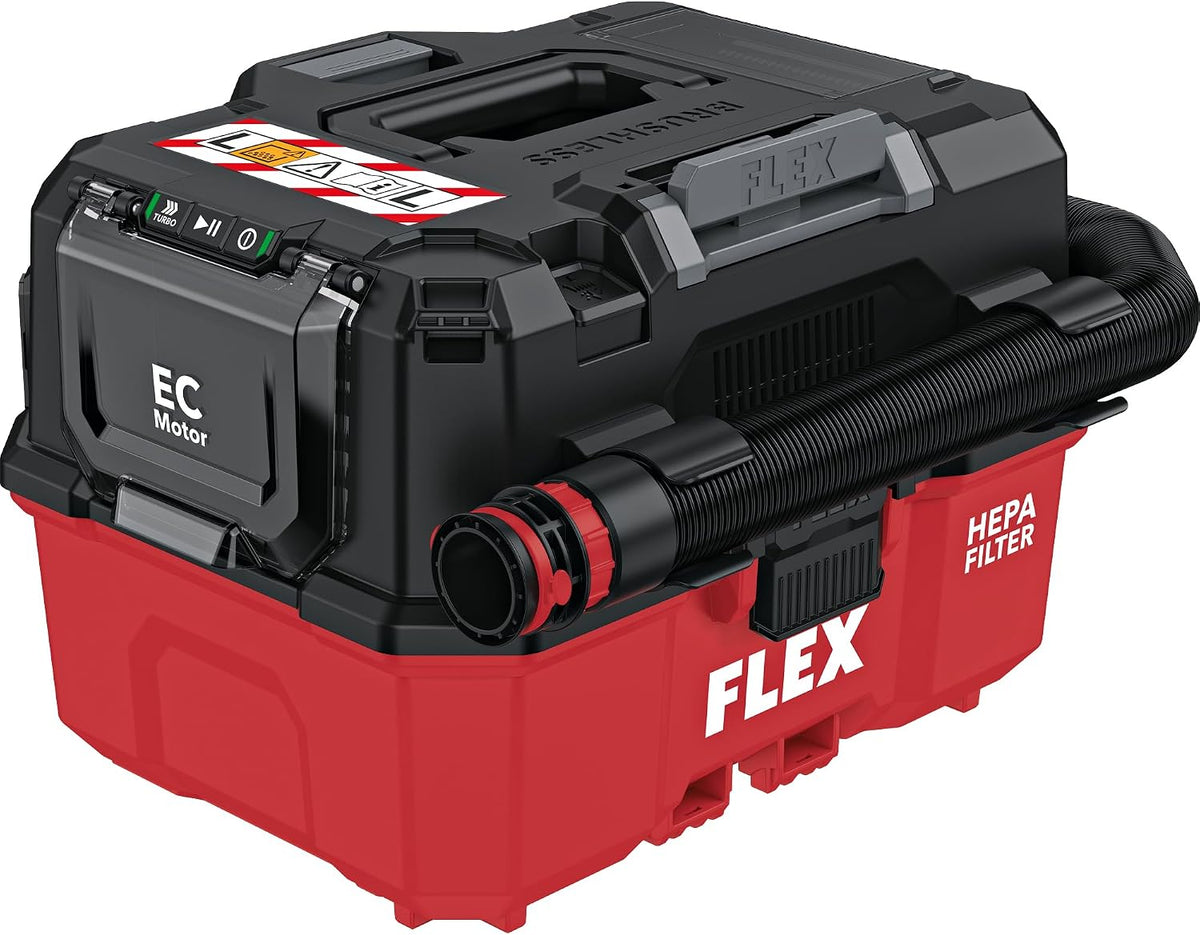 Flex Aspiradoras industriales para sólidos y líquido, VC 9 L MC 18 RC 534916 - Aspirador de batería (9 L, Clase L, 18 V, con Limpieza Manual del