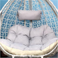 Columpio Generic, Silla colgante doble con forma de huevo para 1 o 2 personas, cesta colgante de ratán, lavable, para interiores y exteriores, patio