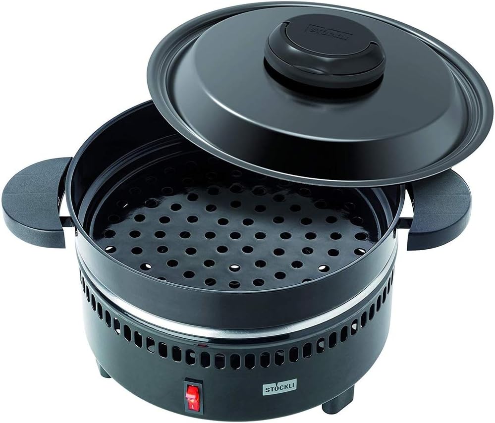 Stöckli Hornos para asado, Marroniofen Max Horno negro multiusos