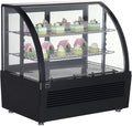 Neveras de exposición Vitrina refrigerada GCV1100, 70.5 x 47.2 x 68.7 cm, negra, 100 L, 195 W, METRO Professional