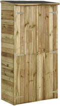 vidaXL Cobertizos de almacenamiento, Caseta Herramientas de jardín Madera de Pino 85x48x177 cm