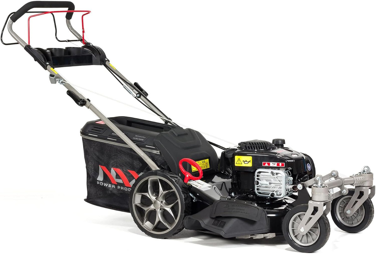 2000S de NAX, cortacéspedes rotativo, POWER PRODUCTS Briggs & Stratton Serie 625EXi 150 cm3 ReadyStart Ancho de Corte 46 cm Cesta 60l Ruedas
