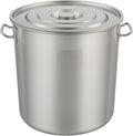 Ollas recta de TiryyDrela, Olla de acero inoxidable de 50 L con tapa, olla grande para sopa, olla de catering comercial para caldo, estofado, freír