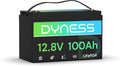 Dyness Baterías de ciclo profundo, Batería de litio 12V 100Ah LiFePO4 con BMS de 100 A, Desconexión a Baja Temperatura, Máx 15000 Ciclos, Batería