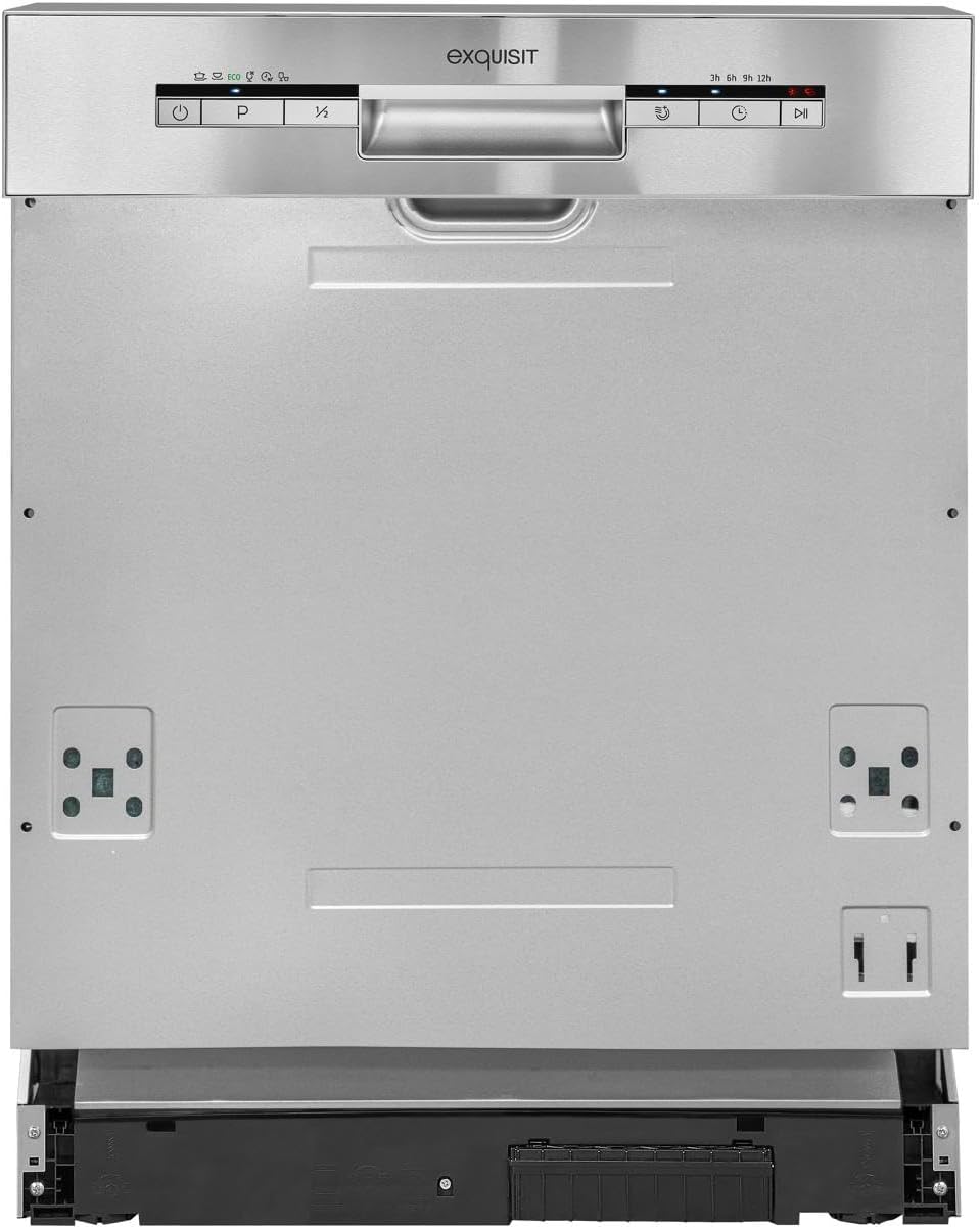 EGSP1012-EB-030E de Exquisit, lavavajillas, inox - Lavavajillas (60 cm, integrado), 12 piezas, acero inoxidable