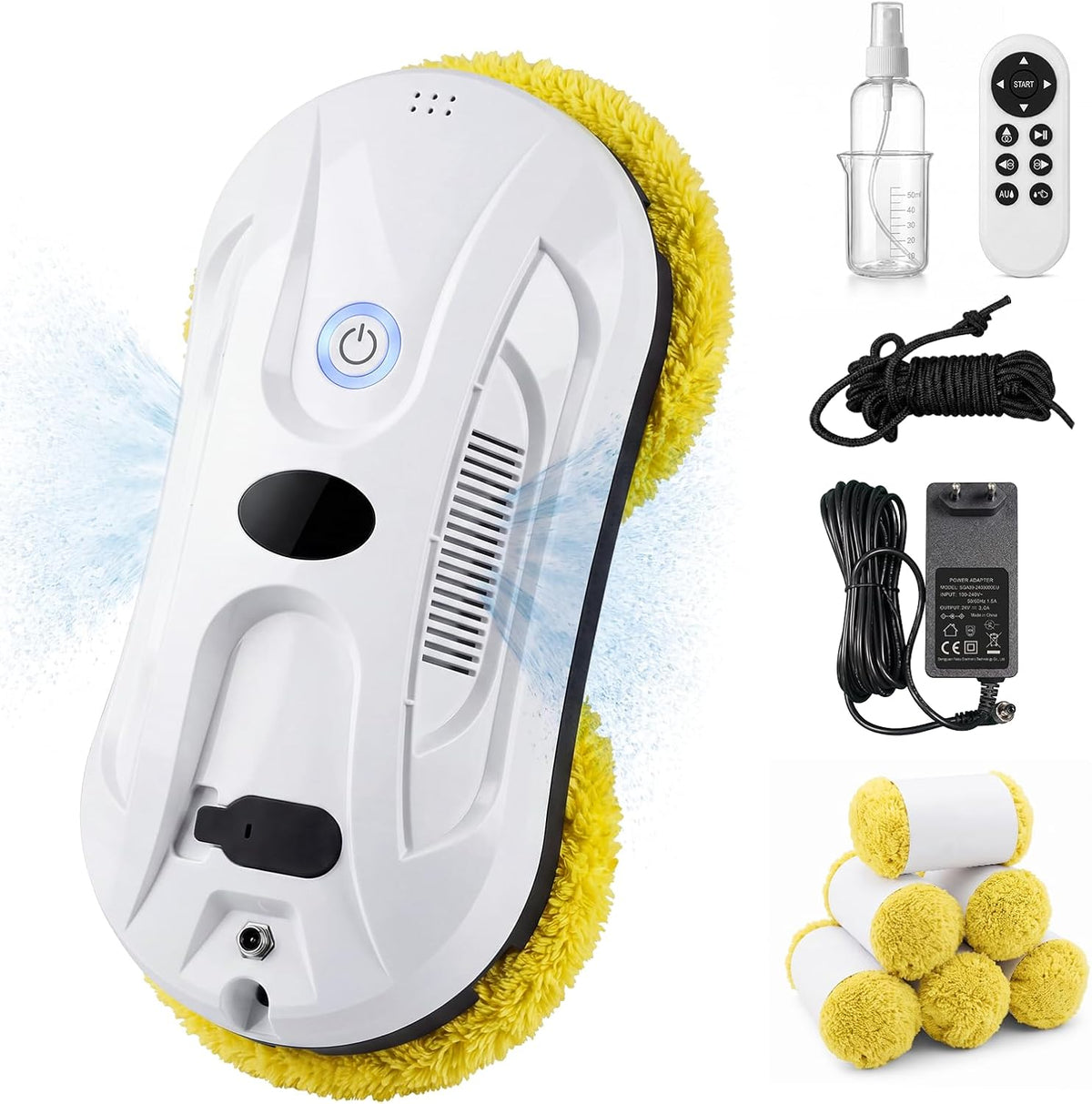 Robot aspirador Robot Limpiacristales 5600Pa 3 Modos Limpiador con función de pulverización, CISSIYOG